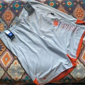 Nike Gray Clemson Tigers Player Shorts Dri-Fit Orange Sold Out Men’s Size M